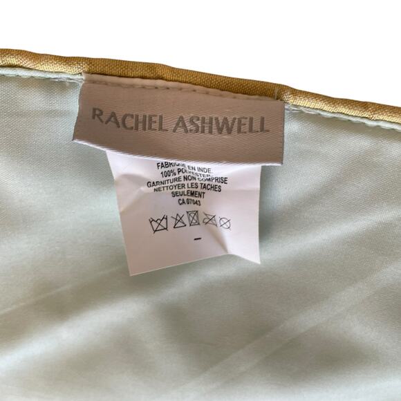 RACHEL ASHWELL Beaded Christmas Tree Bow Table Runner 16x90 Mint Green Gold NEW - Picture 9 of 16